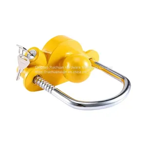 Suv Trailer Cover Lock Flower Basket Lock U-shaped Ball Cover RV Yacht Connector Aluminum Alloy Anti-theft Lock Trailer Lock thumbnail-1