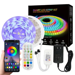 Multicolor 12v Addressable Led Strip 24-key Infrared Bluetooth RGB Music Controller Led Flex Light Strip thumbnail-2