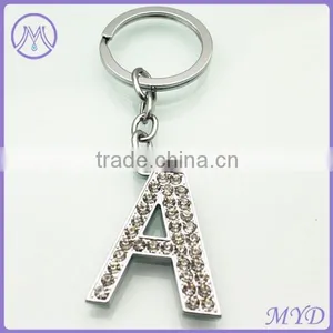 Custom Zinc Alloy Enamel Letter A Keychain thumbnail-2