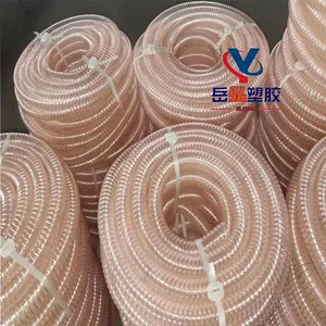 PU Polyurethane Steel Wire HoseTelescopic Ventilation Transparent BellowsHigh Temperature and Pressure Resistant Hose thumbnail-5