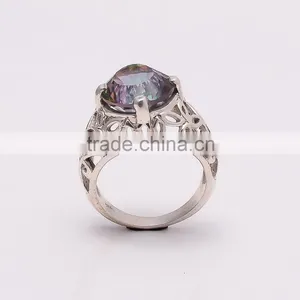 MYSTIC TOPPAZ RING Ring,925 Sterling Silver Jewelry Wholesale,WHOLESALE SILVER JEWELRY,SILVER EXORTER,SILVER JEWELRY FROM INDIA thumbnail-3