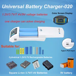 USB-C Input Universal Batteries Charger Fast Charging for aa Aaa 18650 26650 and All Camera Brand's Batteries thumbnail-5