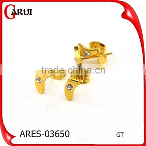 Wholesale Fashion Jewelry Gold Stainless Steel Jewelry Gold Earrings thumbnail-6