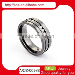 Jewelry Parts Wholesale Black Stone Ring Made in China thumbnail-1