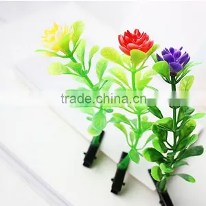 Hot Sale Growing Grass Hair Doll Green Plant Flower Hair Pin Jewelry thumbnail-5