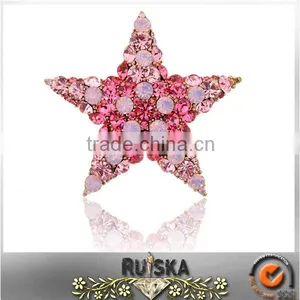 Wholesale Pink Rhinestone Star Brooch thumbnail-1