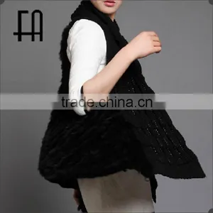 Factory Direct Wholesale Price Rabbit Wool Knit Vest /rabbit Knitted Vest With Wool thumbnail-2