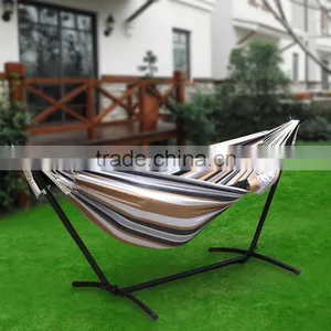 Double Hammock 2 Person With Space Saving Steel Stand Waterproof Carrying Bag thumbnail-1