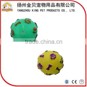 Eco Friendly Squeaky Color Rubber Vinyl Ball Dog Toy With Sounding thumbnail-2
