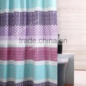 Classic Pattern Good Quality Shower Curtain With Hooks thumbnail-3