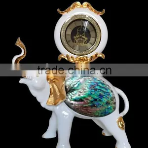 Modern Resin Elephant Clock Sculpture Home Decor thumbnail-1