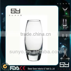 Unique Design Handmade Clear Glass Vase With Thick Stem thumbnail-1
