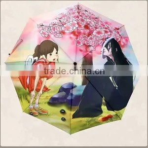 Sex Girl Cartoon Printed Fold Umbrella Light Weight Travel Mini Parasol Umbrella thumbnail-1