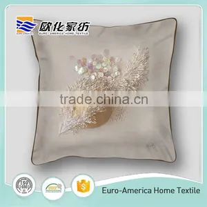 Pure White Design Cotton Digital Printing Decorative Square Pillow Covers Cushion thumbnail-4