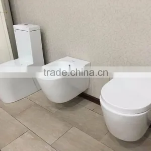 Fashion Design Ceramic Western Porcelain Wall Hung WC Toilet Bowl thumbnail-5