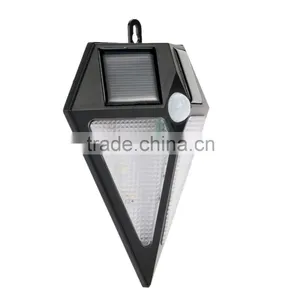 LIADA Outdoor Waterproof 6LEDs Solar Powered Light PIR Motion Sensor Lamp Light Brightness Diamond Shaped Wall Lamp for Balcony thumbnail-3