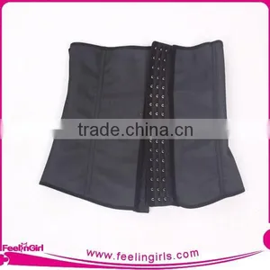Plus Size Black Steel Boning Underbust Latex Corset Waist Training Factory Price thumbnail-3