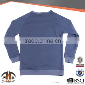 Latest Design Custom Embossed Blank Cotton Sweatshirt for Men Without Hood thumbnail-2