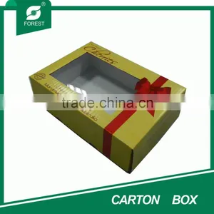 PVC WINDOW YELLOW PACKING CARTON BOX FOR SALE thumbnail-1