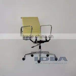 Replica EA117 Charles Office Chair - Cream White Color Genuine Leather thumbnail-3