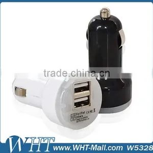 2014 New Promotional Dual USB Car Charger for Mobile Phones, Universal Car Chargers thumbnail-1