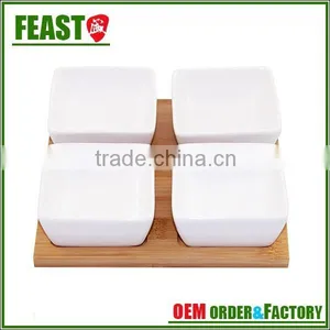 2015 Customized Logo Design Daily Used Square Ceramic Dish Set thumbnail-1