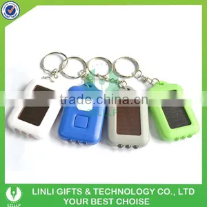 Plastic Led Solar Torch With Keychain thumbnail-2