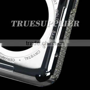 Stainless Steel Waterproof Platinum Cystal Housing for Apple Watch thumbnail-1