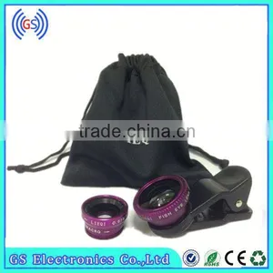 3 in 1 Universal Camera Lens,Clip Fisheye Lens For Samsung S4 Mobile Phone thumbnail-1