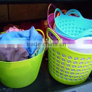 Supermarket Baskets,plastic Flexible Basket.plastic Laundry Baskets thumbnail-1