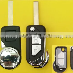 New Style 2 Button Flip Remote Car Key Case Suit for Peugeot Citroen thumbnail-1