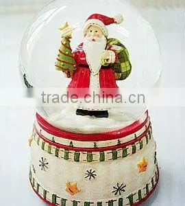 2008 High Quality Resin Customized Musical Christmas Water Globe thumbnail-1