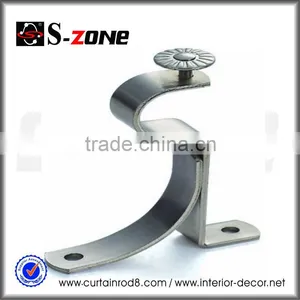 28mm Pipe Fixed Metallic Parts Stainless Steel Curtain Brackets thumbnail-1