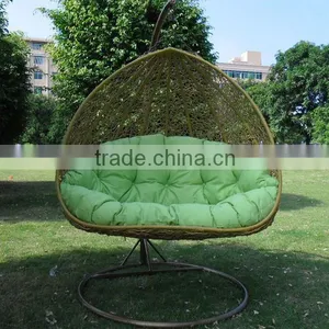 Patio Rattan Hanging Swing Chair,Outdoor Patio PE Rattan Swing thumbnail-1