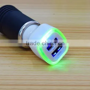 Dual USB Port QC 2.0 Car Cigarette Charger for MP3/MP4/laptop/tablet/mobile Phone thumbnail-5