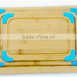 Bamboo Chopping Board With Silicone Edges thumbnail-1