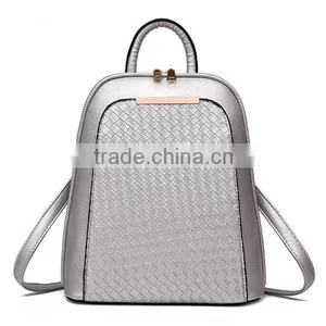 Leisure Knitting Teenage High Quality School Backpack Bags for Girls thumbnail-5