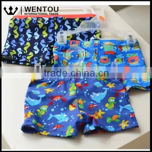 Hot Sale Cheap High Quality Tie Lattice Multicolor Cute Baby Boy Swim Trunks thumbnail-4