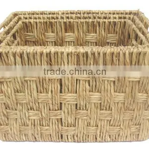Rectangular Storage Basket With Stainless Steel Handle thumbnail-1