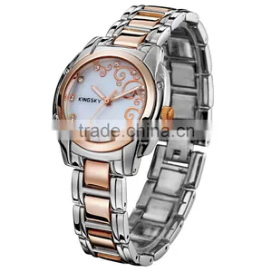 Kingsky KY054 Gold Plated Women Fashion Hand Watch for Girl thumbnail-4
