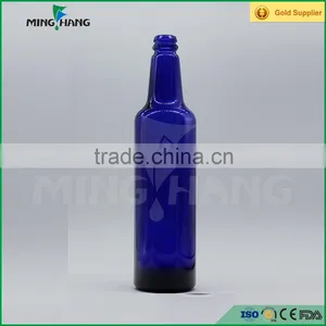 Blue Glass Beer Bottle With Cap for Sale thumbnail-2