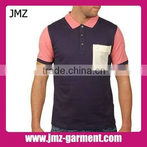 Pocket Design 100% Jersey Cotton Polo t Shirt for Men thumbnail-1