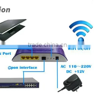 High Speed 4 GE RJ45 LAN Port FTTH GPON Interface WiFi ONU thumbnail-3