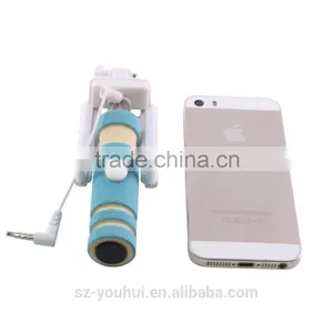Wholesale Cheap Price Colorful Mini Selfie Stick Tripod With Wired for Smart Phone for IPhone for Samsung thumbnail-3