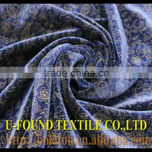 95% POLYESTER 5% Spandex WARP VELVET WITH THE PARQUAR PRINT ,KNITTED VELVET WITH LARQUAR PRINT for Garment thumbnail-1