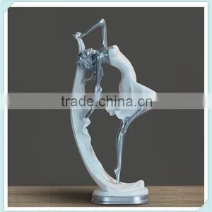 Polyresin Dancing Girl Figurine Dance Sculpture Modern for Home Decoration thumbnail-2