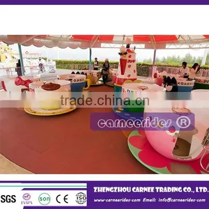 Family Rides Coffee Cup , Rotary Coffee Cups Rides Family Amusement Equipment thumbnail-1