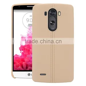 High Quality Phone Accessories Soft TPU Leather Pattern Finish Mobile Case Phone Back Cover for LG G3 thumbnail-3