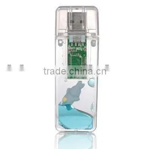 Factory Manufacture Plastic Transparent Liquid USB Drive 100% Full Capacity -Free Sample thumbnail-1