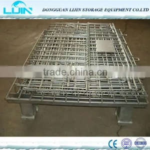 Folding Steel Wire Mesh Cage Folded Storage Container thumbnail-2
